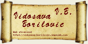 Vidosava Borilović vizit kartica